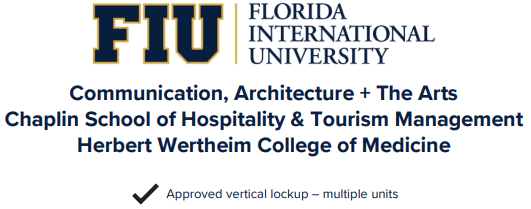 FIU logo with multiple units